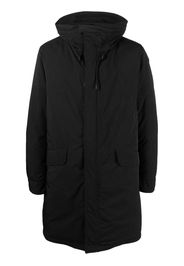 ASPESI single-breasted hooded parka coat - Nero