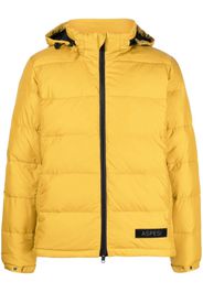 ASPESI logo-patch down puffer jacket - Giallo