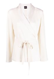 ASPESI belted wrap cardigan - Bianco