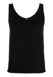 ASPESI scoop neck knitted vest top - Nero