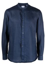 ASPESI band-collar long-sleeved shirt - Blu