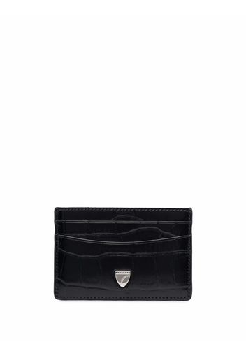 Aspinal Of London croc-effect card holder - Nero