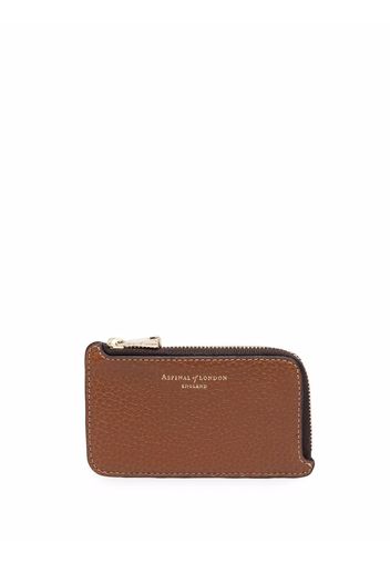 Aspinal Of London small pebbled-effect wallet - Marrone