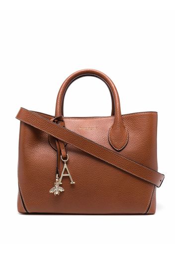 Aspinal Of London Midi London pebble-texture leather tote bag - Marrone