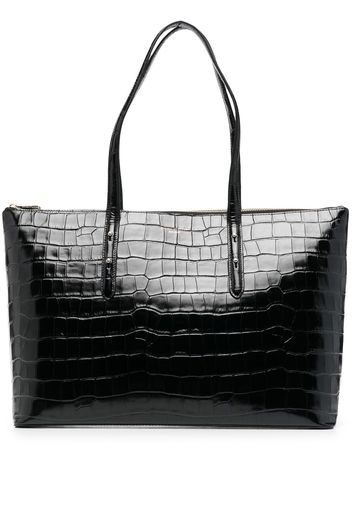 Aspinal Of London Borsa tote Regent con effetto coccodrillo - Nero