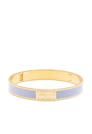 Aspinal Of London Bracciale rigido con applicazione logo - Viola