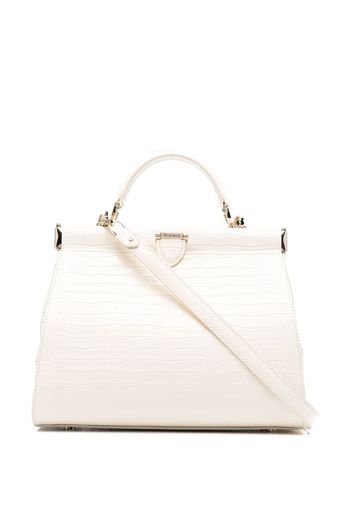 Aspinal Of London Florence Frame crocodile embossed bag - Toni neutri