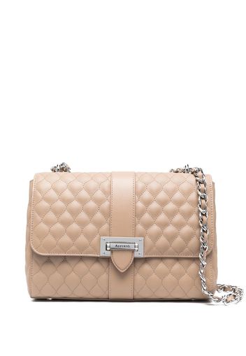 Aspinal Of London Lottie quilted leather crossbody bag - Toni neutri