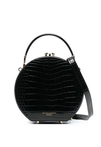 Aspinal Of London Hat Box crocodile-embossed tote bag - Nero