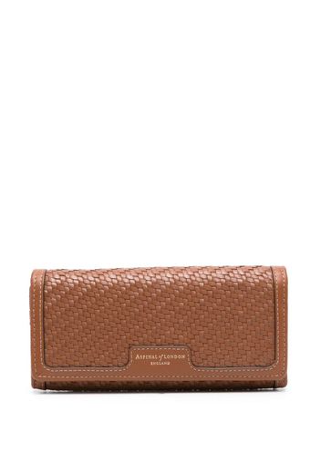 Aspinal Of London London Purse interwoven-leather wallet - Marrone