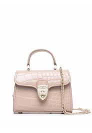 Aspinal Of London Mayfair nano crocodile-embossed bag - Toni neutri