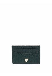 Aspinal Of London crocodile-effect cardholder - Verde