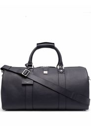 Aspinal Of London Boston grained leather bag - Blu