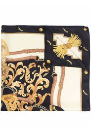 Aspinal Of London baroque-pattern print scarf - Nero