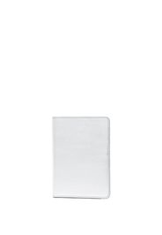 Aspinal Of London metallic pebbled-leather passport holder - Argento