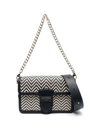 Aspinal Of London Resort chevron leather shoulder bag - Blu