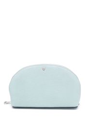 Aspinal Of London large leather make-up bag - Blu