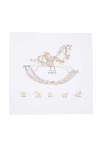 Atelier Choux toy-print organic-cotton blanket - Bianco