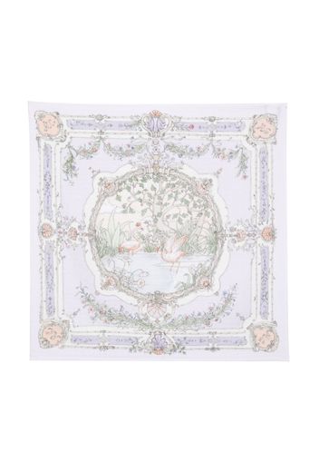 Atelier Choux graphic-print organic-cotton blanket - Viola