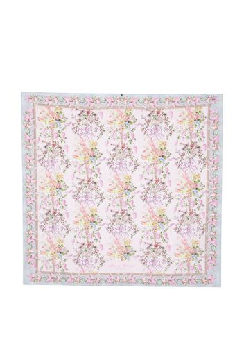 Atelier Choux floral-print organic-cotton blanket - Rosa