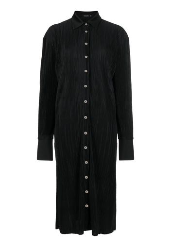 Atlein pleated shirt midi dress - Nero