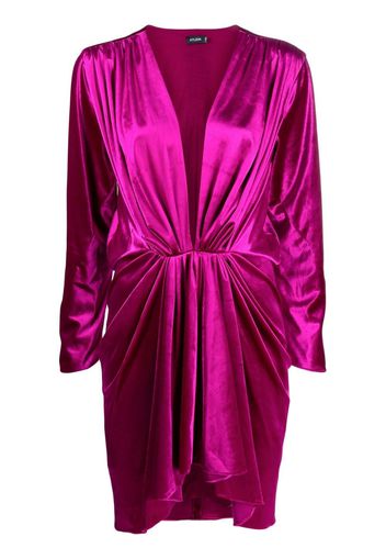 Atlein satin plunge-neck mini dress - Rosa