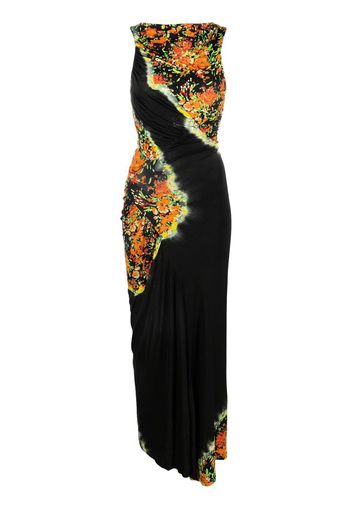 Atlein floral-print bodycon maxi dress - Marrone