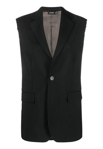 Atlein wool-blend sleeveless blazer - Nero