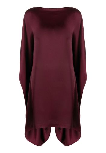 Atlein satin cape-sleeve midi dress - Rosso