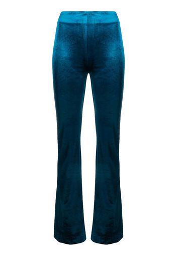 Atlein flared velvet trousers - Blu