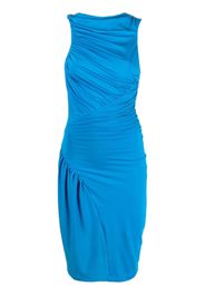 Atlein sleeveless ruched dress - Blu