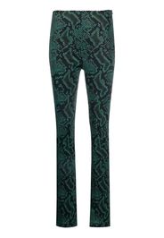 Atlein snakeskin-print flared trousers - Verde