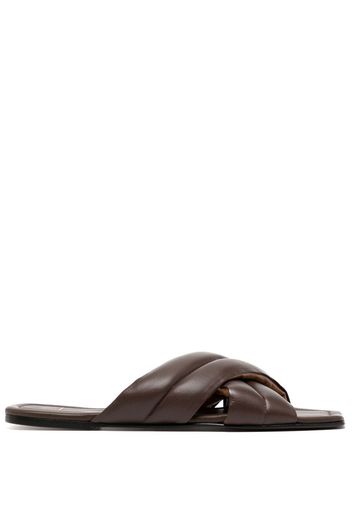 ATP Atelier Cotti cross-strap slides - Marrone