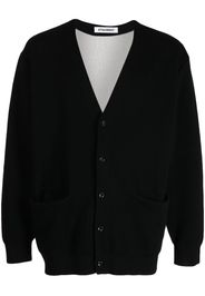 Attachment long-sleeved buttoned cardigan - Nero