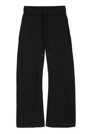 Attachment drawstring-waistband wide-leg trousers - Nero