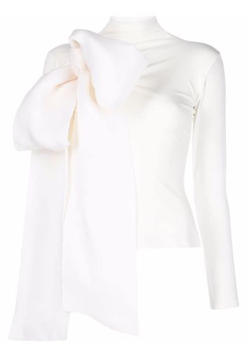 Atu Body Couture bow detail fitted top - Bianco