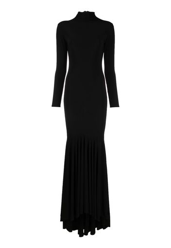 Atu Body Couture long-sleeve flared maxi skirt - Nero