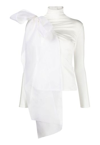Atu Body Couture bow-detail roll-neck top - Bianco