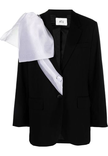 Atu Body Couture bow-detail single-breasted blazer - Nero