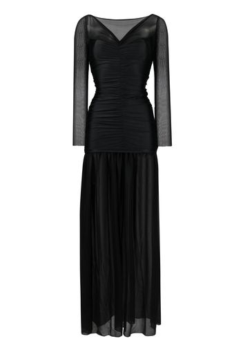 Atu Body Couture ruched tulle gown - Nero