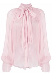 Atu Body Couture pussy bow-collar linen blouse - Rosa