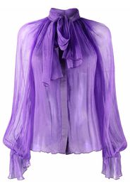 Atu Body Couture bow-detail silk blouse - Viola