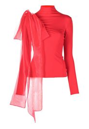 Atu Body Couture bow-embellished high-neck top - Rosso