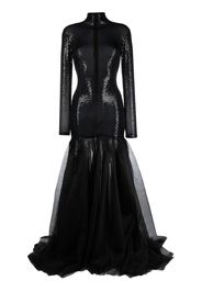 Atu Body Couture high-neck sequin mermaid gown - Nero