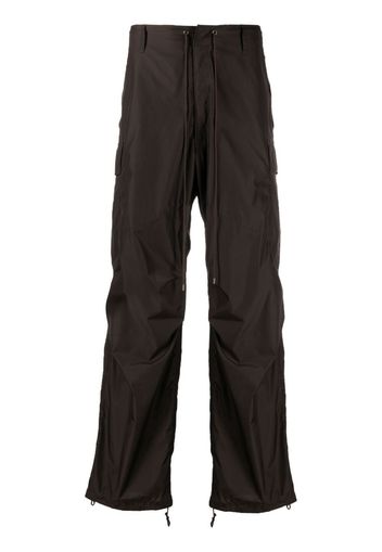 Auralee Pantaloni con coulisse - Marrone