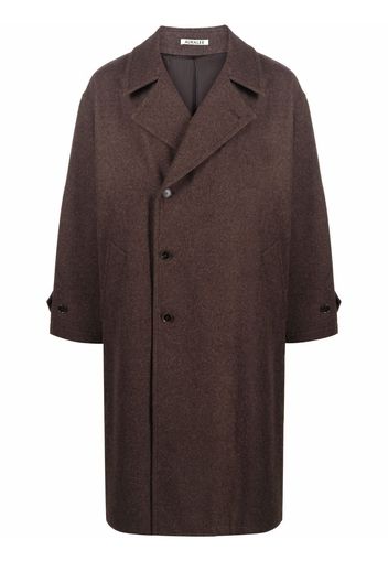 Auralee double-breasted wool coat - Marrone