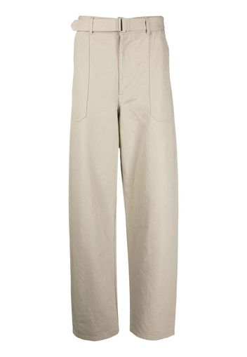 Auralee heavy chino belted trousers - Toni neutri