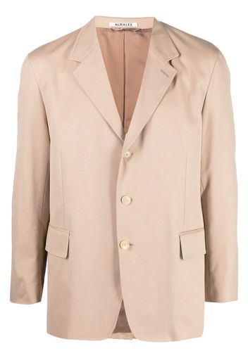 Auralee single-breasted cotton-wool blazer - Toni neutri