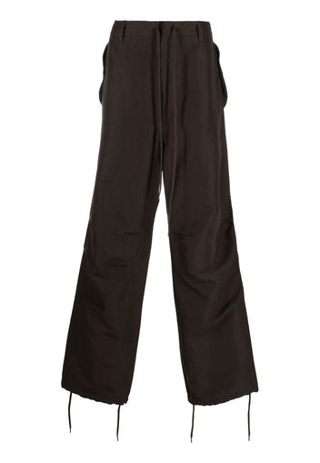 Auralee wide-leg long trousers - Marrone