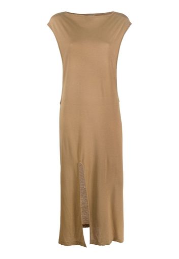 Auralee front-slit cut-out dress - Toni neutri